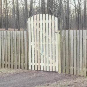 Wooden Picket Style Garden Gate (Rounded Top)